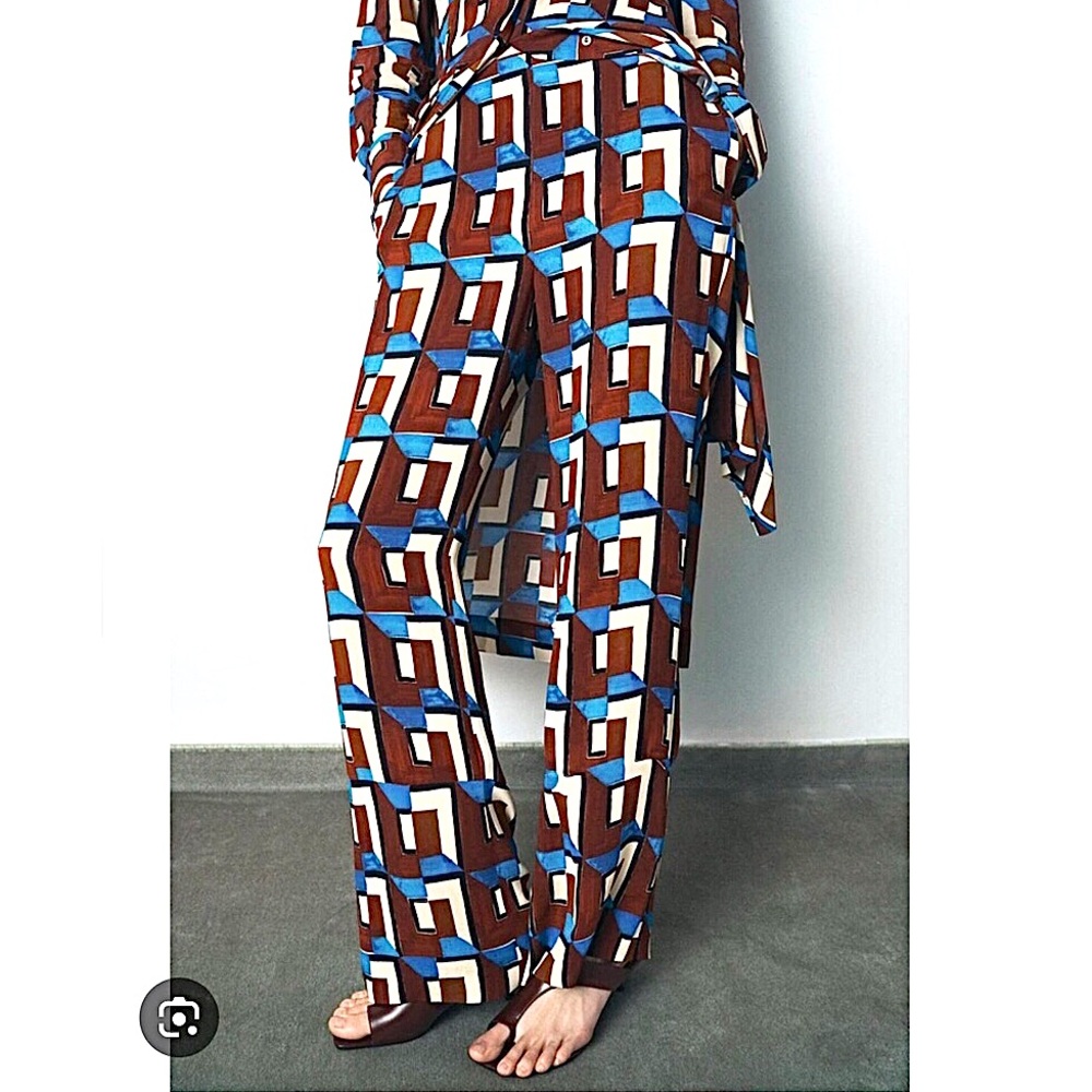 Zara Geometric Print Pants